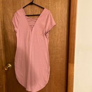 Try this, XL, mauve color. Ribbed material lt wt. short sleeves. So cute!